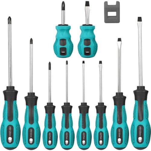 10Pcs Screwdrivers Set Chromium Vanadium Alloy Multi-function Handle Security Insulated Screwdrivers Screw Driver hardware tool