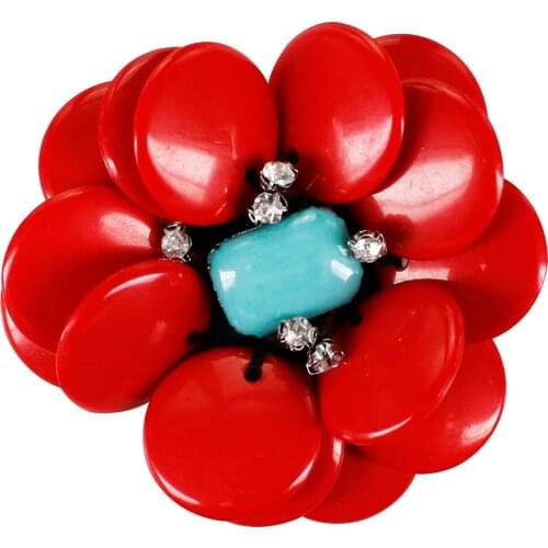 10pieces Handmade Beaded Diamond Red Resin Applique Badges Patches for Clothes Bags Hairband Decorated Sew on Accessories TH1122