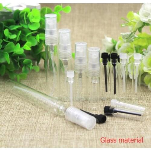 100pcs/lot 2ml 3ml 5ml 7ml 10ml Mist Spray Bottle Spray Pump Bottle Travel Refillable Glass Perfume Bottle With Sprayer