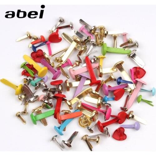 100pcs Random Mix Rivet Metal Rivets DIY Scrapbook Cards Embellishment Handmade Shoes Bags Fastener Brads Buttons Wholesale