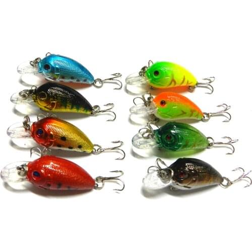 16pcs Mini Fishing Lure Set Crank Fishing Lures Swimbait 4.5cm 4.2g Crankbait Floating Bass Bait Fishing Wobblers Hard Bait
