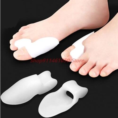 2pcs Silicone Gel Bunion Toe Corrector Orthotics Straightener Separator Pain