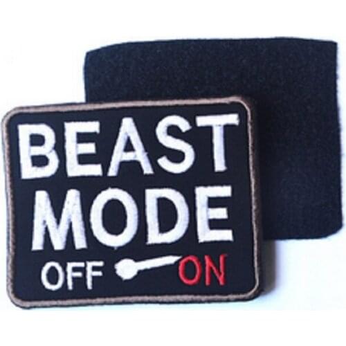 3D Embroidery Armband Loops And Hook BEAST MODE ON Patches ARMY USA MILITARY TACTICAL COMBAT BADGE Cloth Patch Badges