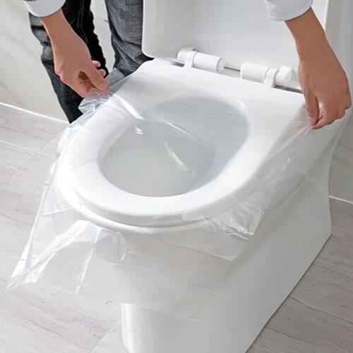 6/50pcs/pack Portable Disposable Toilet Seat Waterproof Restroom Seat cover Native Wood Pulp For Travel/Camping Bathroom