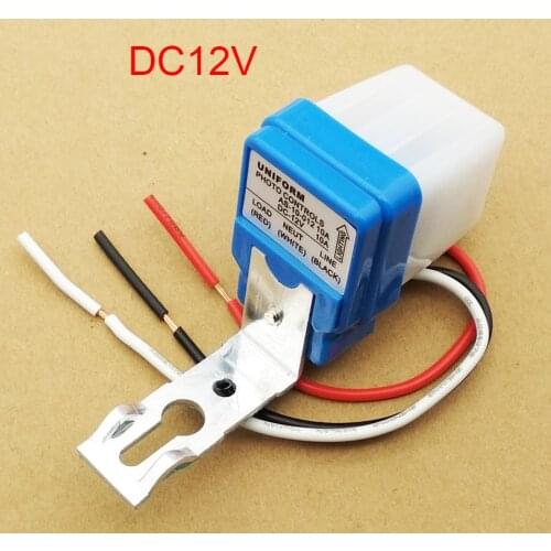 Automatic Auto On Off Photocell street Light Switch DC12V 50-60Hz 10A Photo Control Photoswitch Sensor Switch