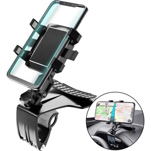 Upgrade Phone Holder for Car Phone Holder Mount Multiple Purposes Car Dashboard Clip Phone Holder 1200 Degree Rotation Car Stand