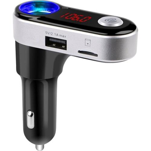 Wireless FM Transmitter Bluetooth Car Kit MP3 Player FM Modulator Handsfree With Mic LCD 2.1A Dual USB Car Cigarette Lighter