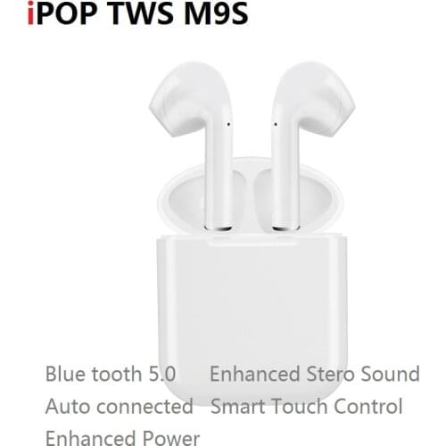 2020 new Wireless Earbuds iPOP M9S TWS Bluetooth 5 Earphones Touch Key earbud Sport Headset Earphone For Smart Phones
