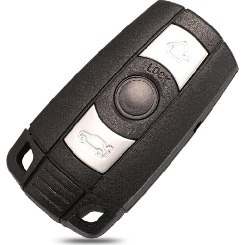 Bilchave 3 Buttons Remote Car Key Shell Fob For BMW 1 3 5 6 Series E90 E91 E92 E60 Integrated Battery Back Cover Replacement