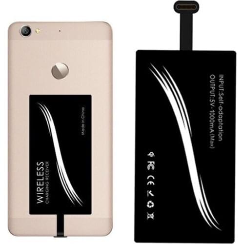 Fast Qi Wireless Charger Receiver Universal Charging Receiver Adapter Pad Coil For Micro USB Type-C Phone Mobile Phone Accessory