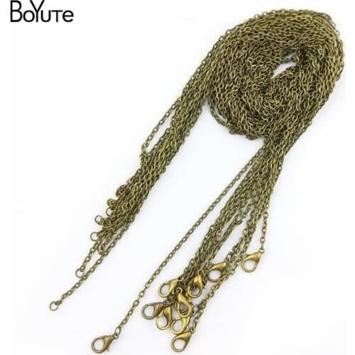 BoYuTe (10 Pieces/Lot) 65-70-90CM Length 2*3MM Loop Chain Materials Handmade Diy Jewelry Accessoris for Necklace Making