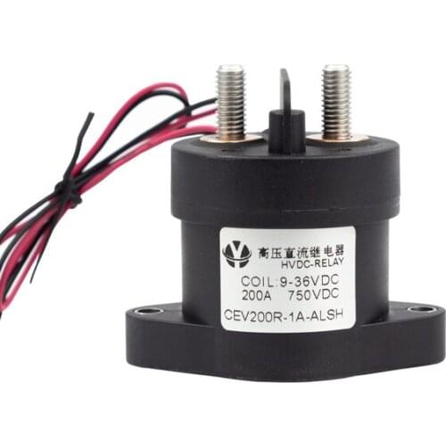 CEV200A Nitrogen Magnetic Arc Extinction High Voltage DC Relay Contactor High Voltage Box 9-36VDC Universal