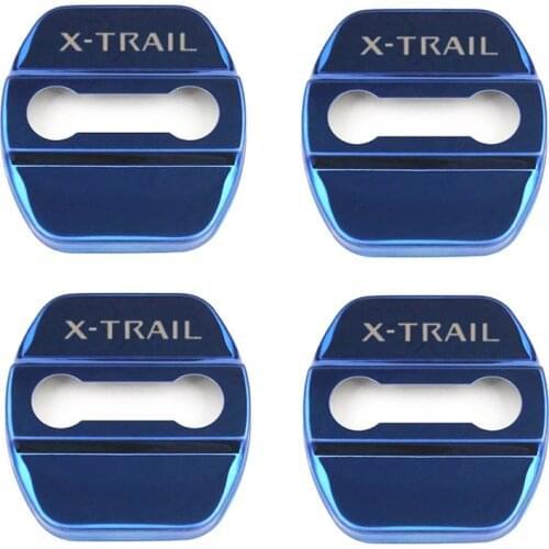Car Door Lock Covers Emblems Car Styling For Nissan X-TRAIL XTRAIL T30 T31 T32 2013-2019 Auto Accessories Car-Styling 4pcs/lot