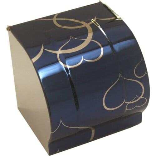 Free shipping Blue color bathroom toilet paper holder with stainless steel home bathroom tissue paper holder