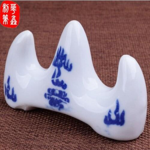 Chinese Brush Pen Holder Stand White Porcelain Hill Style