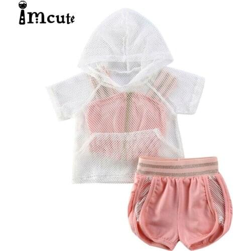 Girls clothing sets Children Clothes Set Zipper Crop Tops +Net Coat +Shorts Sport Suit Baby Kids 3Pcs Costume For 0-4 Year