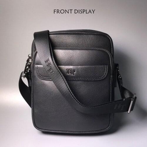 HT Mens leather mini Inclined shoulder bag