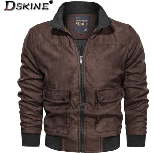 2021 New Men Jacket Coat Casual Fashion Slim Outdoor Windproof Solid Color Coat Plus Velvet Thicken Keep Warm Jacket Coat Men