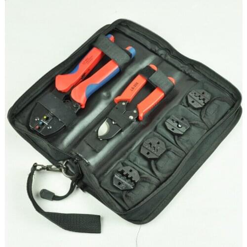 Plier set for crimping terminal with cable stripper cutter and replaceable die,Engineering Ratchet Terminal crimping tool set