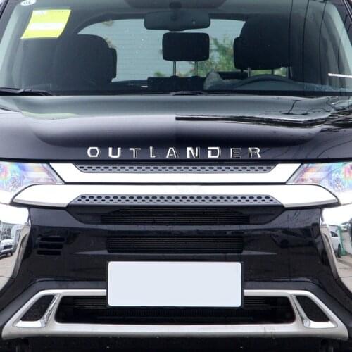 3D Letter Sticker Trim for Outlander Eclipse Cross Car Accessories Car Decal Styling Silver Black Badge