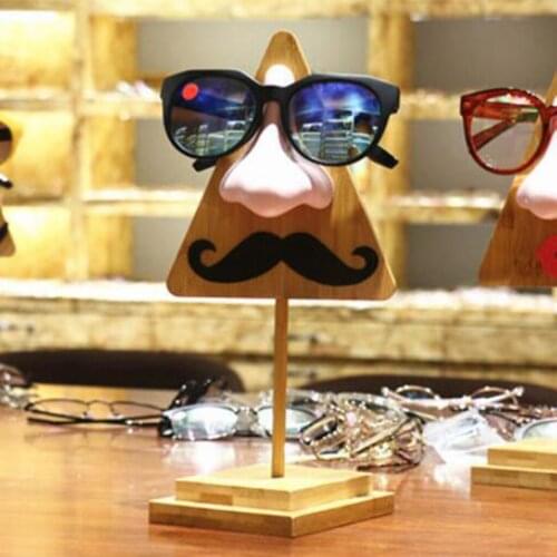Sunglasses Display Tabletop Solid Wood Eyewear Holder Eyeglass Creative Wooden Display Stand Rack