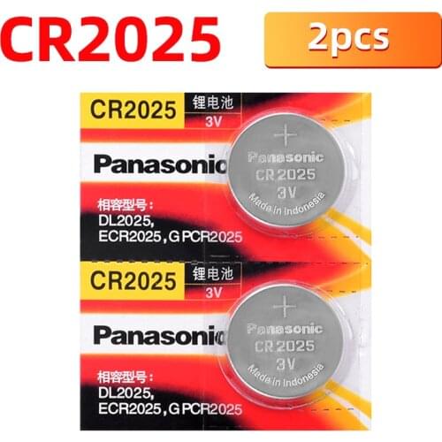 PANASONIC 2pcs/lot cr2025 Brand New Button Cell Batteries 3V Coin Lithium game, digital camera, camcorder BR2025 DL2025 KCR2025
