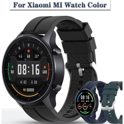 Easy Fit Sport Silicone Watchband For Xiaomi Mi Watch Color 22mm Strap Band For Amazfit GTR 2 2E Bracelet Replace Accessories