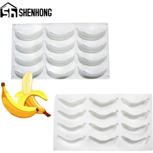 SHENHONG 4 Types Banana Carrot Pepper Silicone Cake Molds Fruit Mousse Moulds Dessert Decoration Kitchen Pastry Baking Tools
