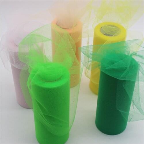 6 Inch 25 Yards Chiffon Fabric Yarn Colorful Organization American Flash Gauze Wedding Dress Dress Craft Bride Party Doll