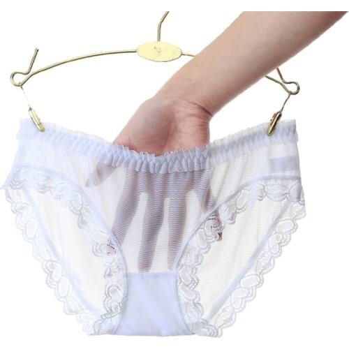 Panties Women Thong Sexy Thong Lace Spandex Ladies Briefs Underwear Yellow Plus Size Panties For Sex 1/2/3pcs Bragas