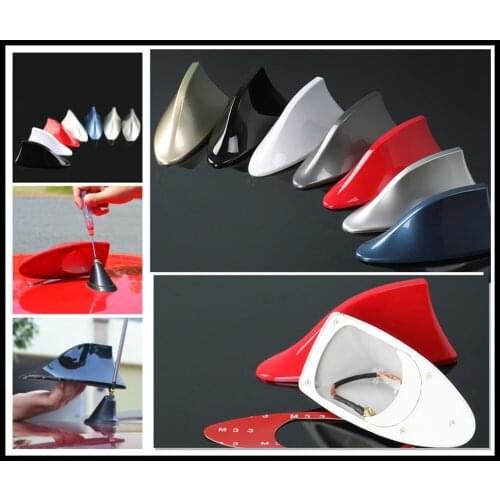 Car decoration shark fin antenna with signal radio dedicated antenna Roof tail antenna modification without punching for