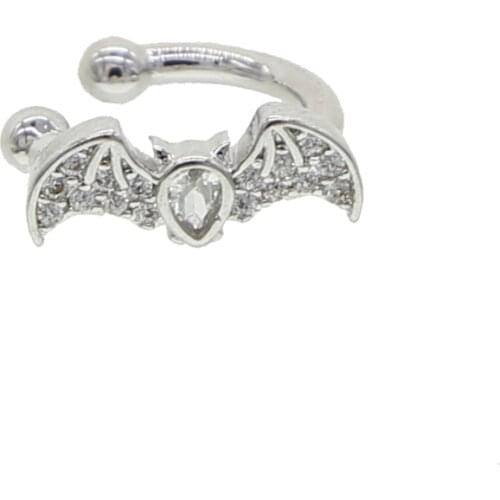 Funny Halloween ear clip Bat Earrings European And American Punk Personality Jewelry Fashion Earrings For Women 2020 Statement