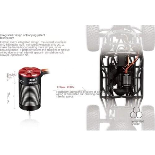 RC Car Parts Hobbywing Fusion 2 in 1 Crawler Motor ESC Speed Controller All-in-one XeRun 1800KV 1200KV Setting Card Program Box