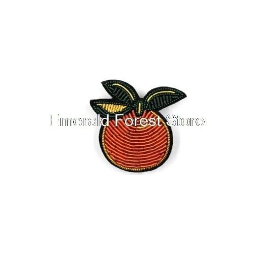 Hand-embroidered fruit brooch female accessories