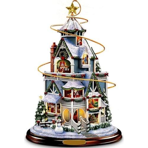 10Pcs Christmas Tree Sculpture Train Decorations Paste Window Paste Stickers Christmas Decorations Winter Home Decoration Gift