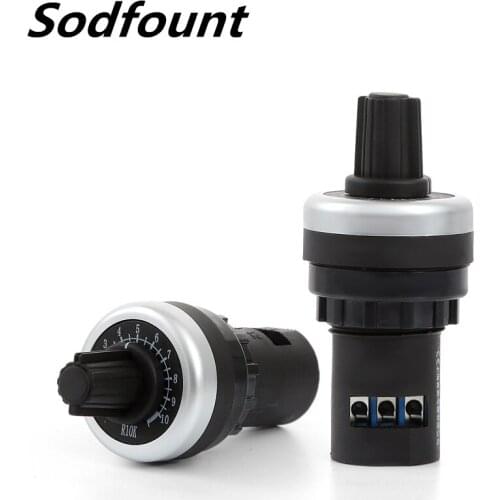 10pcs Potentiometer inverter precision governor 22mm LA42DWQ-22 100 ohm 500ohm 1K 2K 5K 10K-500K