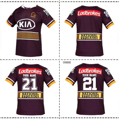 2021 BRISBANE BRONCOS HOME RUGBY JERSEY 2022 Brisbane Broncos Rugby TRAINING SHORTS JERSEY size S--5XL