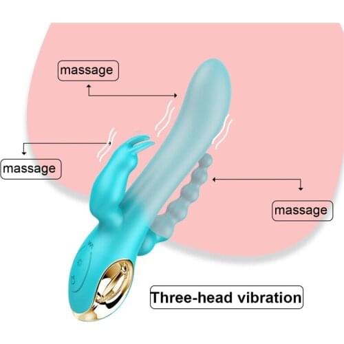 3 In 1 Dildo Rabbit Vibrator Waterproof USB Magnetic Rechargeable Anal Clit Vibrator Sex Toys for Women Couples Sex Shop