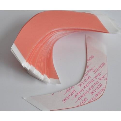 36pcs/bag V Shapes Red Duo-tac Hair Double Adhesive Tape For Hair Extension/Toupee/Lace Wig Professional Hair Accessory