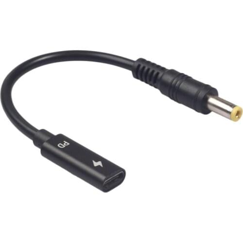 Power Supply Adapter Cable Computer Adapter Cable Type-C Female To 5525 Male Converter Cord With PD Chip For Laptop DVD