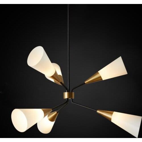 American post-modern minimalist creative personality speaker glass chandelier Nordic retro industrial wind clothing store light