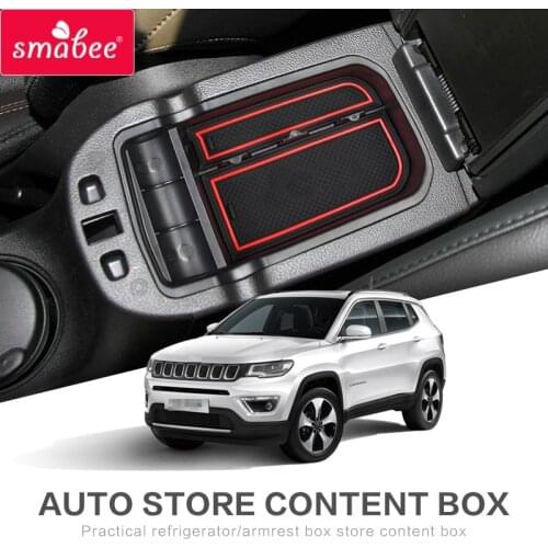 For Jeep Compass 2 2017 2018 Armrest Box Storage Stowing Tidying Interior Refit Accessories Car Styling Stickers 2019 MP Mk2
