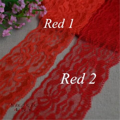 2Colors 15Meters 4.5cm Elastic Lace for Fabric Wap Knitting DIY Garment Accessories EL0037