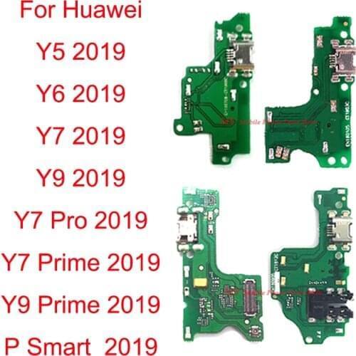 USB Charge Flex Charging Dock Port Board Flex Cable For Huawei Y5 Y6 Y7 Y9 Pro Prime 2019 / P Smart 2019 / Y7 2019 High Version