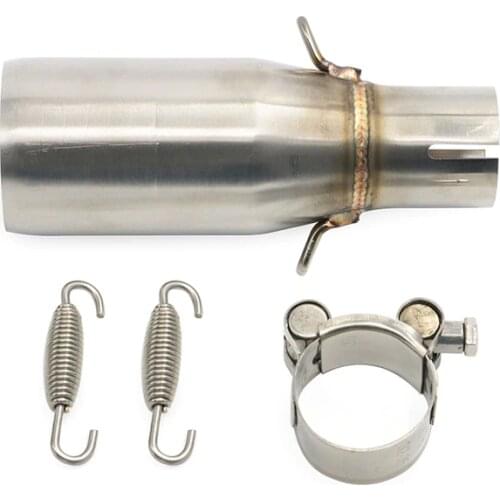 Motorcycle Exhaust Escape Muffler Middle Link Pipe Slip-on For Piaggio MP3 125 2008-2014 BEVERLY 125 300 2009-2016 X10 125 12-16