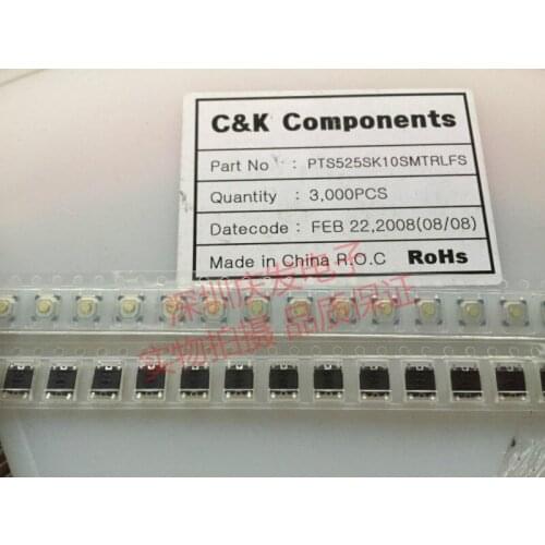Imported American C&K touch switch 4*4*1.5 patch 4 foot button small switch copper head high quality