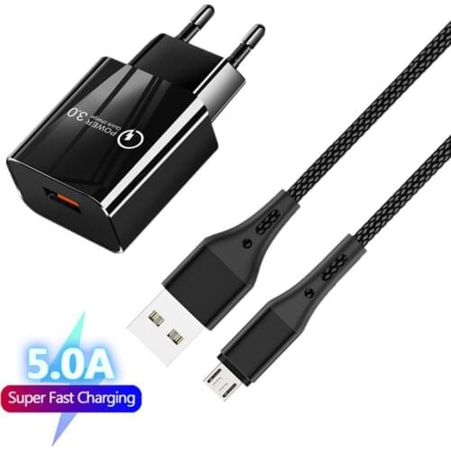 2M Micro USB Fast Charging Phone Data Cable For Samsung S4 S5 S6 S7 Edge Galaxy A3 A5 A7 2016 For Xiaomi Redmi Fast Charger 18W