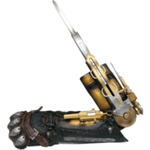 Cosplay Novel Game Assassins Creed 6 Syndicate Weapon Model 1:1 Wrist Sleeve Matching Sleeve Arrow Can Eject Prop