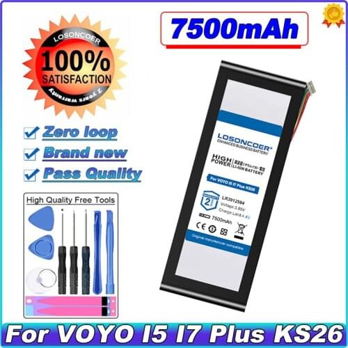 LOSONCOER 7500mAh LR3912584 Tablet Battery For VOYO I5 I7 Plus KS26 Tablet PC Batteries