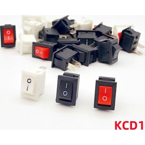 10pcs Mini Rocker Switch,KCD1 3A 250VAC/6A 125VAC,10*15mm,2PIN, 2 Position,ON/OFF,Boat Car Dashboard Truck,Electrical Equipment